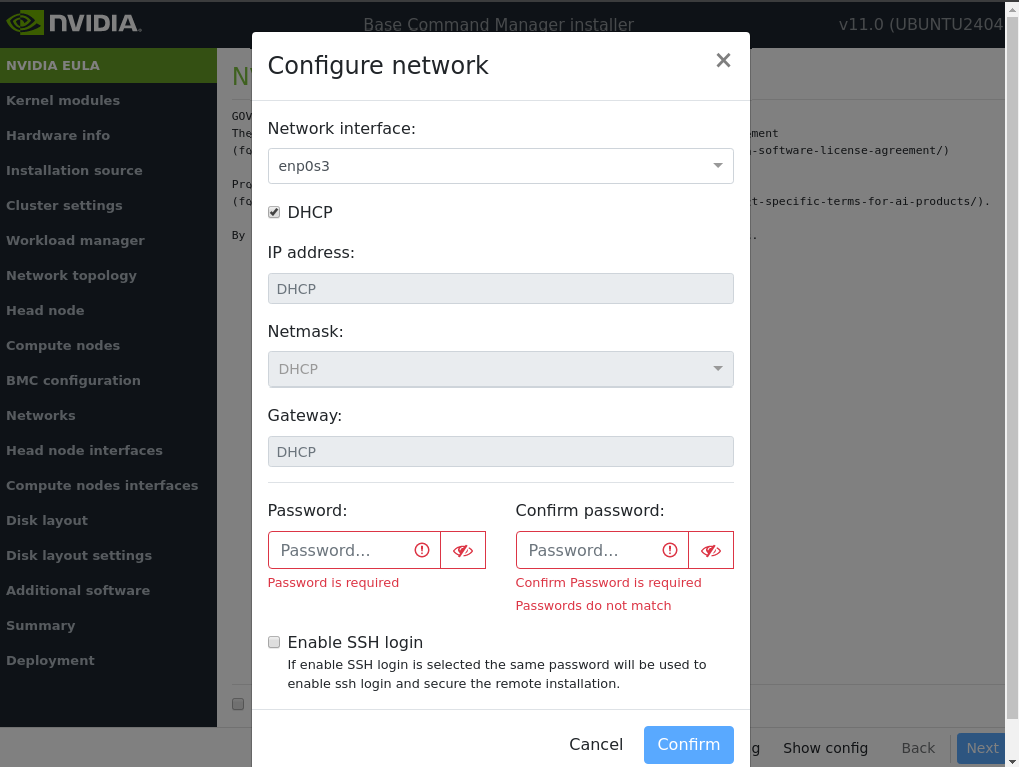configure network